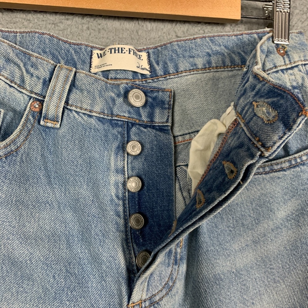 FP We The Free Eden Jean Women's 26 Fast Forward Slouchy Wide Leg High-Rise Boho - Picture 6 of 12